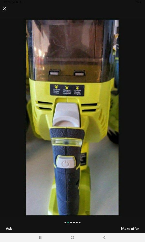 RYOBI VACUUM 18V CORDLESS TOOL ONLY SOLO LA HERRAMIENTA $30 EACH ONE $30 CADA UNA