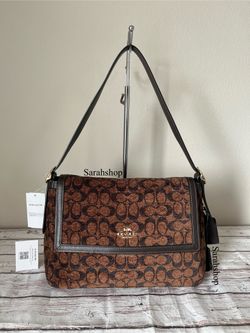 Coach Etta Flap Shoulder Bag In Signature Chenille