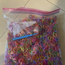 Large Bag Of Colorful Rubber Bands Loom Bands