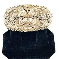 Sterling Designer Cuff Bracelet 7.5”