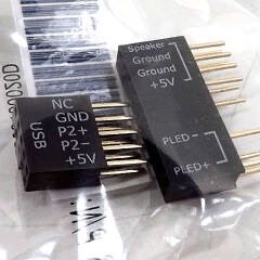 Lot Of 2 ASUS Q Connector, 12005-00110200, BLACK
