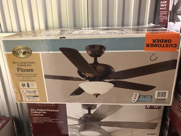 Hampton Bay Flowe 52 In Mediterranean Bronze Ceiling Fan For Sale In Lilburn Ga Offerup