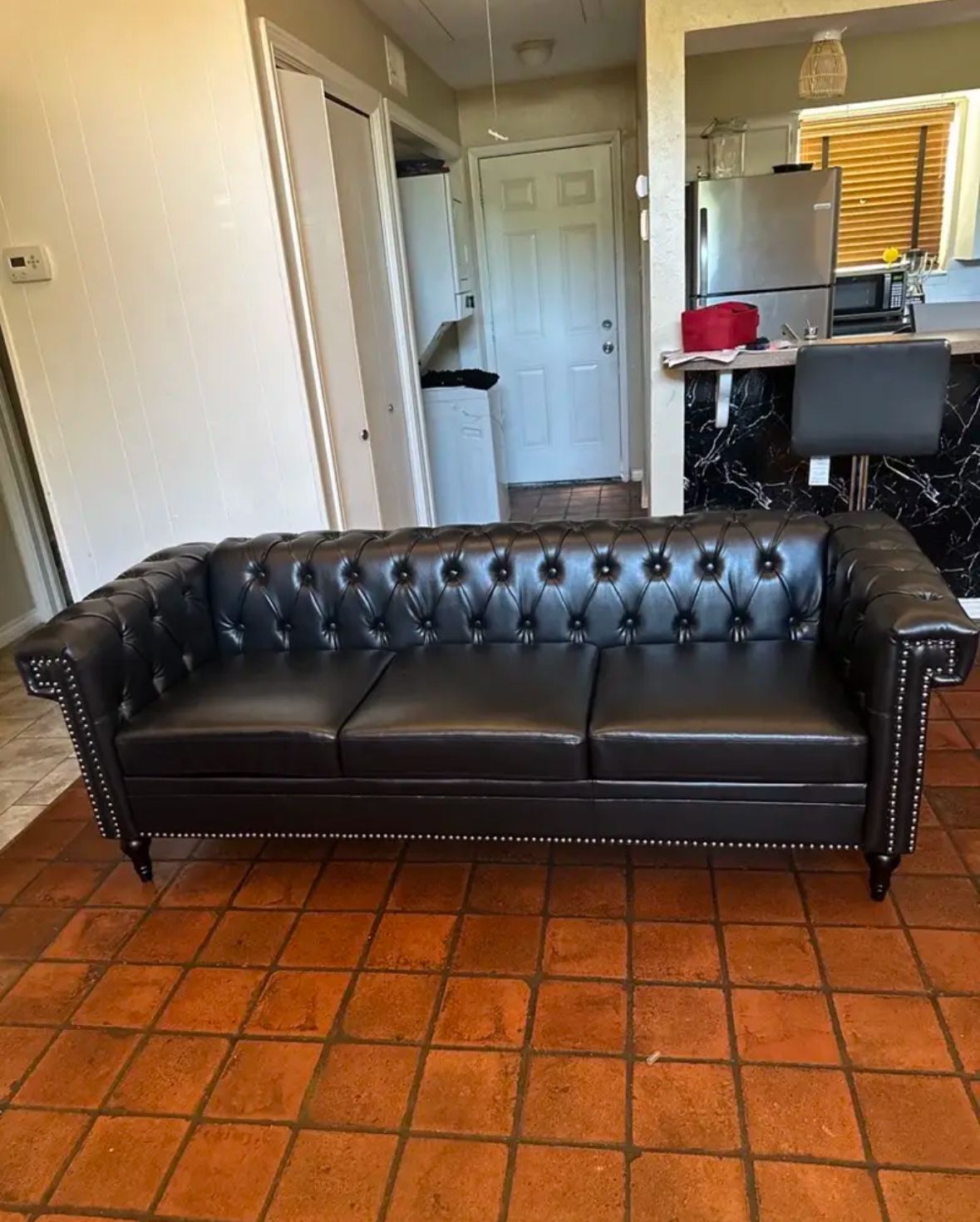 Brand New Button Tufted Sofa – Never Opened!