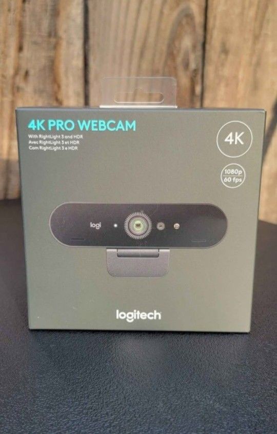Logitech 4K Pro 4K Webcam New Sealed 4096x2160 Noise Cancel Mic
