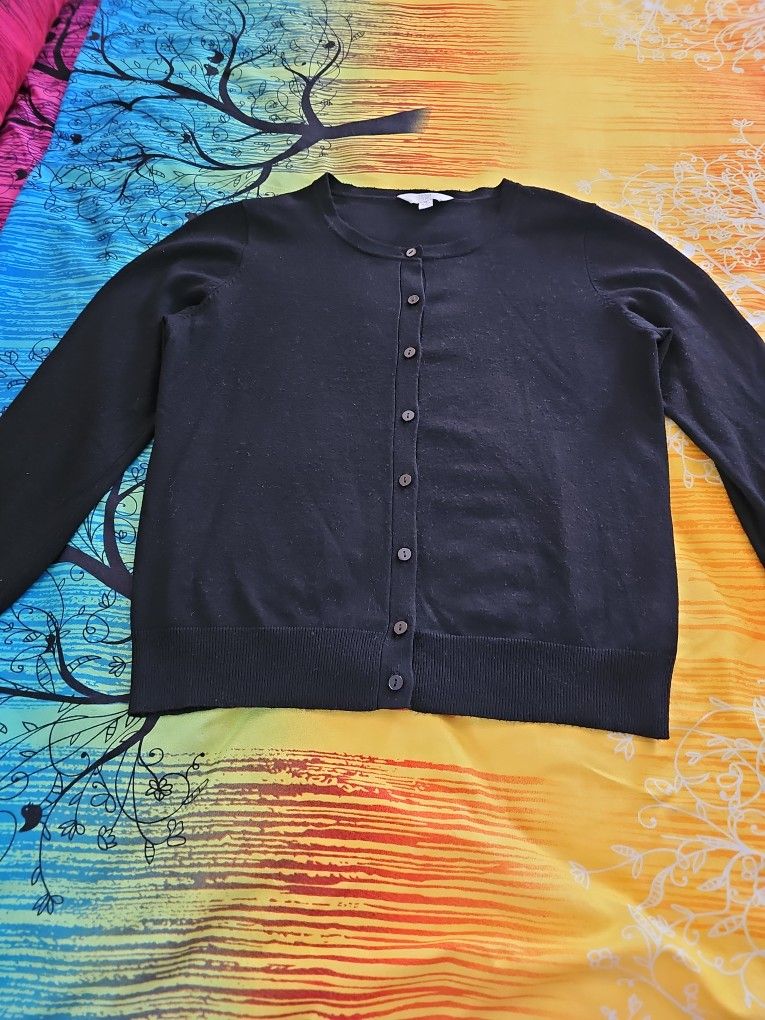 CLEARANCE! ONLY $1 TIME&TRU BLACK CARDIGAN 8-10