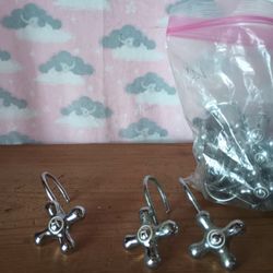 Vintage Faucet Shower Curtain Hooks 