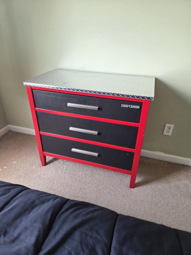full bed frame and dresser