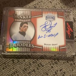 Yankee Legend Bucky Dent auto