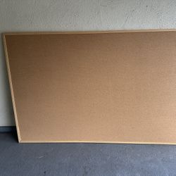 48” X 72” Cork Bulletin Board with Wood Frame 