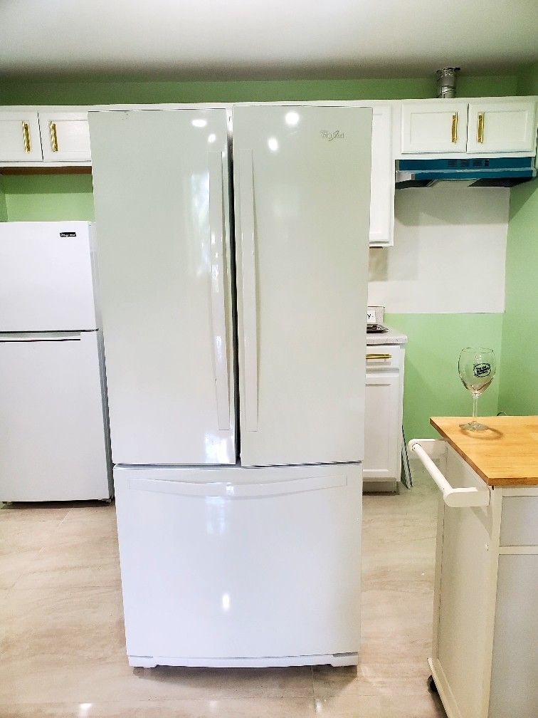 30 Inch, 3 Doors, White Refrigerator