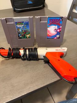 NES Zapper with TMNT Manhattan Project & Kirby's Adventure