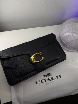Coach Tabby Black Leather Clutch Bag