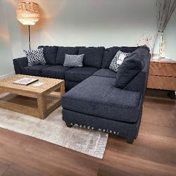 Dan Caster 2 Piece Sectional,With Chaise Couch