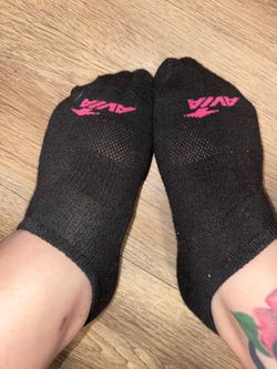 Pair of women’s black socks used