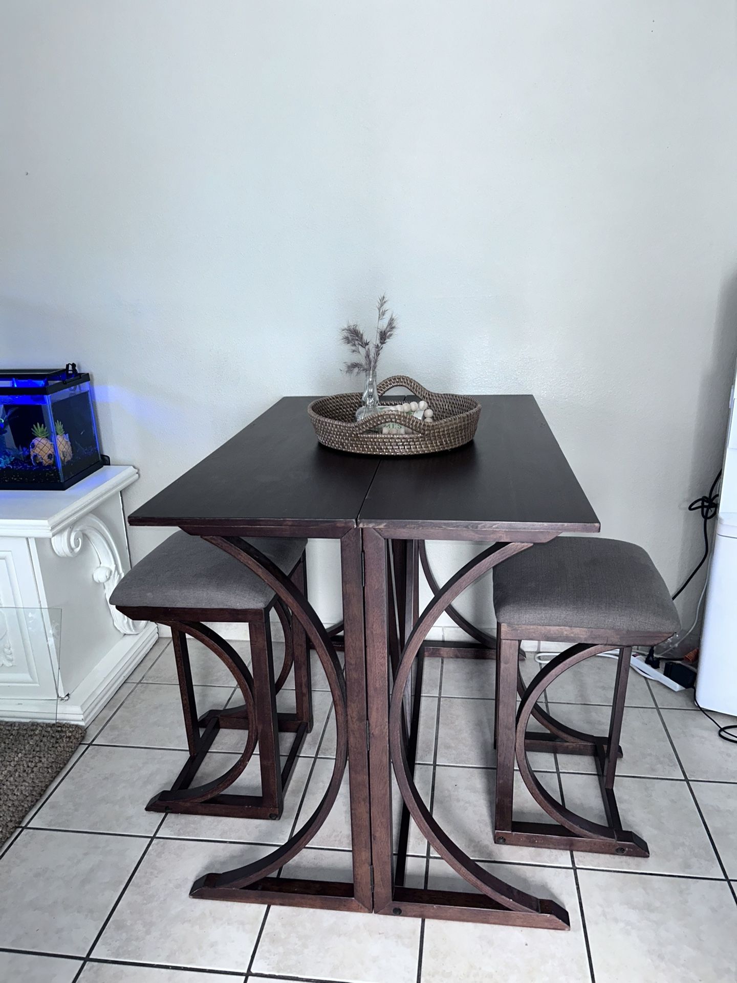 Collapsible Table And 2 Stools