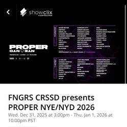 PROPER NYE/NYD 2-DAY Ticket