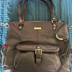 Lily Jade Leather Convertible Tote / Diaper Bag