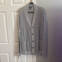 Alfani Men's Gray Knit Button-Front Cardigan