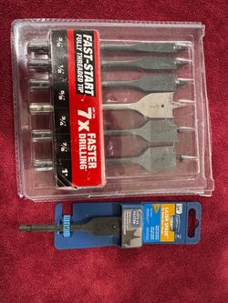 7pcs Bauer wood drilling spade bit set 3/8” to 1” Fe12)