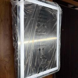 Hasipu Vanity Mirror with Lights, 32" x 22" LED Makeup Mirror, Lighted Makeup Mirror with Dimmable 3 Modes