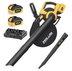 ZEGJAW Cordless Leaf Blower Vacuum 170MPH Turbo 2 Batteries 3-in-1