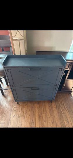 Organizer Shoe Rack Blue Cabinet