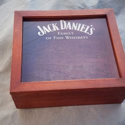 Wooden Spirits Display Case With Glass Front