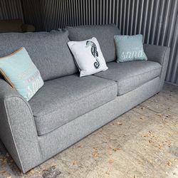 Stunning Upscale Robb & Stucky Modern Coastal Queen Sleeper Sofa(Mattress Never Used)