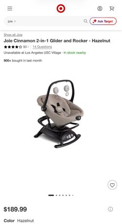 Joie Cinnamon 2-in-1 Glider and Rocker - Hazelnut