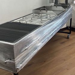 24x20 Inch Flat Grill With Bbq 6 Treys & Trompo 