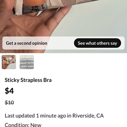 Sticky strapless backless bras size c and d black and nude