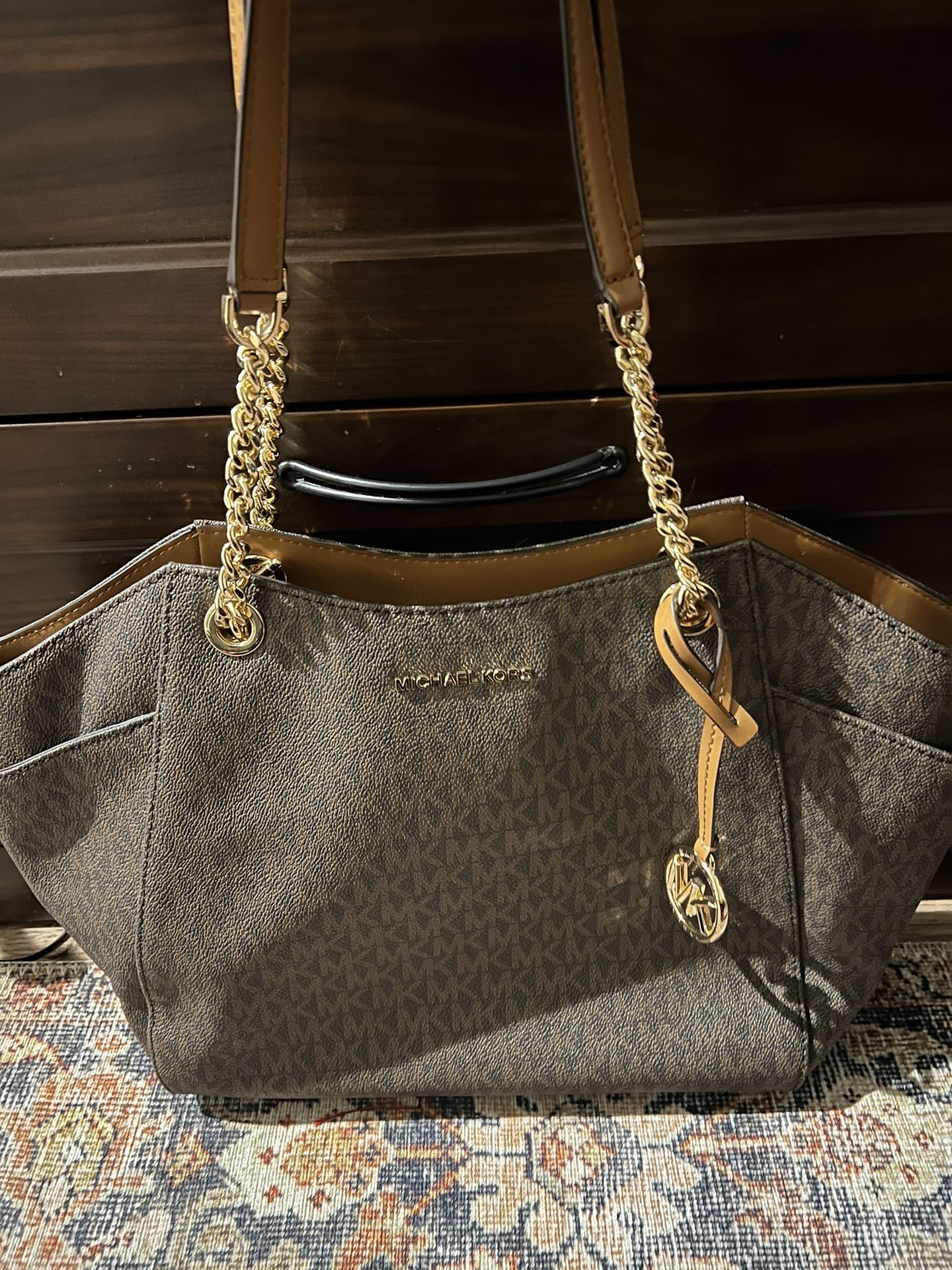 Brown Michael  Kors Hand Bag, Worn Only Once In Perfect Condition. Selling For $125