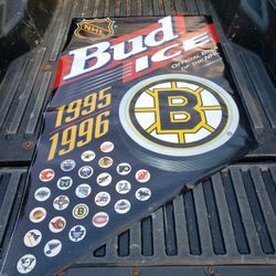 Bruins Bud Ice Vinyl Advertisement