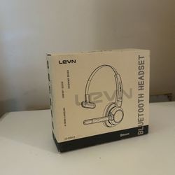 Comfortable LEVN Bluetooth Headset – Mic Included, Great Range