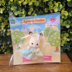 Sylvanian Families Chocolate Rabbit Baby (Princess Dress)