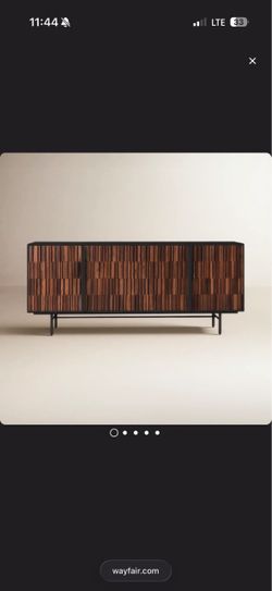 Modern Wood Sideboard with Metal Base