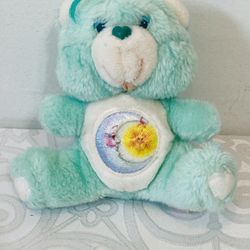 Vintage CARE BEAR BEDTIME BEAR Plush 6" 1983 Kenner EUC