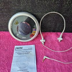 JWIN JX-CD338 Portable Compact Discman CD Player With Headphones