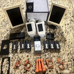 Full Ring Camera Set Up With 2 Cameras Plus Solar Charging