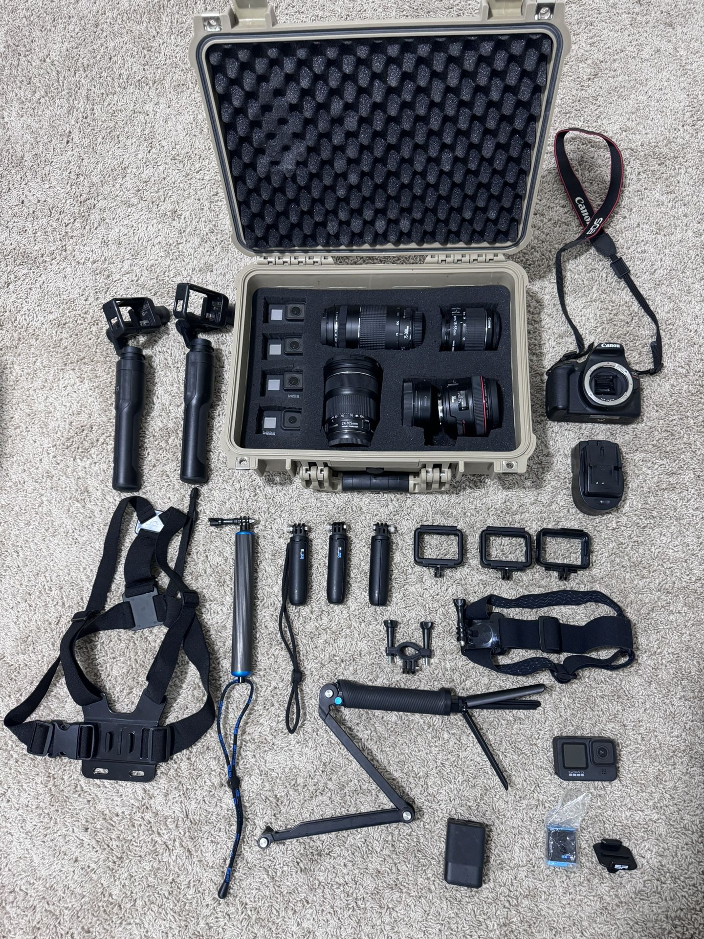 Canon Camera Set And Gopro