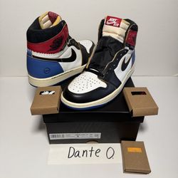 Jordan 1 x Union x Fragment 'Varsity Red Sports Royal' Size 8 new