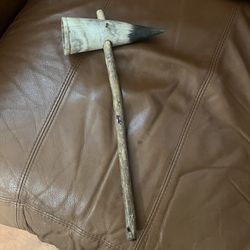 Real horn made out of a hatchet old