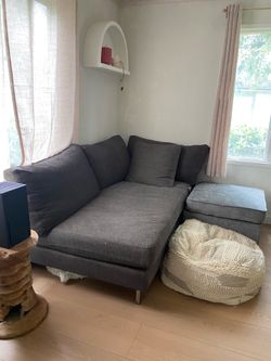 ROOM AND BOARD FEATHER LOUNGE CHAISE