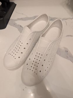 Size 12-12.5 Saguaro White Perforated Slip-On Shoes