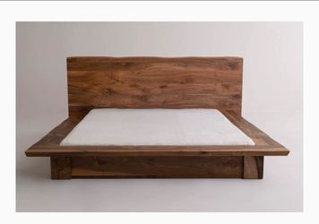 Dark Brown - Platform Bed Frame - Queen