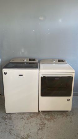 Maytag washer and dryer extra large capacity. Everything works perfectly very clean
