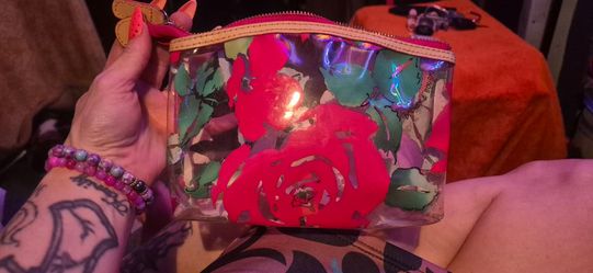 Rose Garden Clear Cosmetic all Purpose Case D&B
