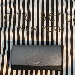 Henry Bendel Metallic & Gunmetal Gray Wallet