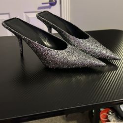 Balenciaga Women's Silver Mules