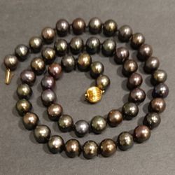 Women's Peacock Tahitian  Culture Pearls Necklace